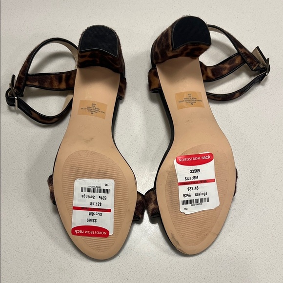 Nine West Leopard Print Sandals with Black Accents - Picture 6 of 7